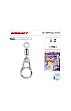 Decoy R-52 Swivel Ring Fırdöndülü Klips Silver 2 40lb 7 Adet Decoy R-52 Swivel Ring Fırdöndülü Klips Silver 2 40lb 7 Adet