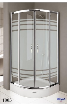 Desaş Shower 1003 Teknesiz Oval Çizgili Desenli Cam Duşakabin 90 x 90 5 MM Gümüş Desaş Shower 1003 Teknesiz Oval Çizgili Desenli Cam Duşakabin 90 x 90 5 MM Gümüş