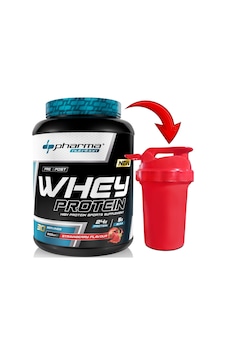 Whey Protein 900 Gr Çilek Aromalı Protein Tozu 24 Gram Protein 30 Servis Shaker Hediyeli