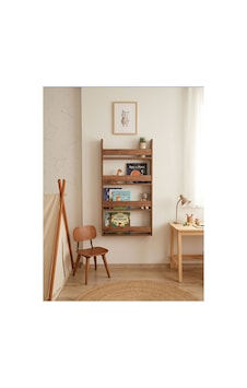 Montessori 4 Raflı Çocuk Odası Kitaplığı Çok Amaçlı Ahşap Duvar Rafı 120x60 Ceviz Ceviz Montessori 4 Raflı Çocuk Odası Kitaplığı Çok Amaçlı Ahşap Duvar Rafı 120x60 Ceviz Ceviz