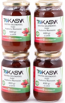 Tokasya Doğal Kuşburnu Marmelatı Kavanoz 4 x 420 G Tokasya Doğal Kuşburnu Marmelatı Kavanoz 4 x 420 G