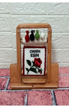 50x Canım Eşim Alttan Tomurcuk Gül Motif Kalemlik