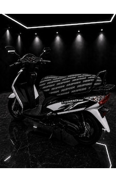 Kupon Sıyah Desenli Motorsiklet Sele Kılıfı 1.kalite Likrali Penye Yıkanabilir