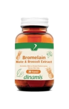 Dinamis Bromelain Mate &B Roccoli Extract 30 Kapsül