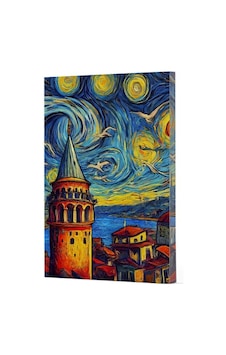 Van Gogh 5 - Galata Çizgili Yan Boyamalı Defter