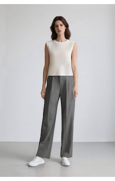 DeFacto Wide Leg Pensli Klasik Palazzo Pantolon Geniş Bol Paça Basic Düz Uzun Boy Yüksek Bel Cepli C2020AX25SPGR210 DeFacto Wide Leg Pensli Klasik Palazzo Pantolon Geniş Bol Paça Basic Düz Uzun Boy Yüksek Bel Cepli C2020AX25SPGR210