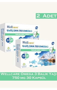Wellcare Omega 3 Balık Yağı 750 Mg 2 x 30 Kapsül Wellcare Omega 3 Balık Yağı 750 Mg 2 x 30 Kapsül