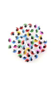 Vagon Oynar Göz Renkli 10mm 120li Poşette - 2 Adet Vagon Oynar Göz Renkli 10mm 120li Poşette - 2 Adet