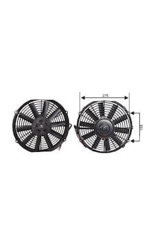 Universal 24 Volt Düz Kanat Fan Motoru - 11 İnç Çap 280mm Universal 24 Volt Düz Kanat Fan Motoru - 11 İnç Çap 280mm