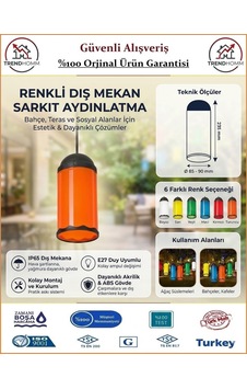 Trendhomm Ağaç Feneri - Dekoratif Bahçe Feneri - Su Geçirmez - Turuncu Trendhomm Ağaç Feneri - Dekoratif Bahçe Feneri - Su Geçirmez - Turuncu