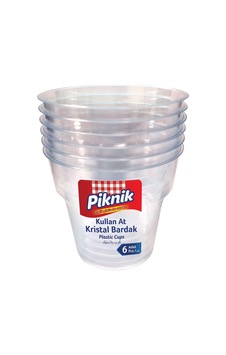 Piknik Kullan At Kristal Bardak 6'lı Şeffaf 1482 Sku: Zeusstk2ec462224e Açık Gri