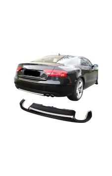 Audi A5 8p3 Coupe 2008 - 2011 Arka Tampon Eki - Difüzör (Plastik)