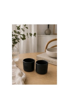2'li Set Siyah Seramik Kupa 175 Ml Minimal Kahve Kupası Çay Fincanı Espresso Ve Türk Kahvesi Bardağı Siyah - 915616777 Siyah 2'li Set Siyah Seramik Kupa 175 Ml Minimal Kahve Kupası Çay Fincanı Espresso Ve Türk Kahvesi Bardağı Siyah - 915616777 Siyah