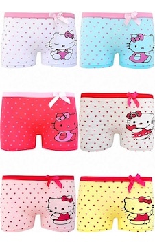 Uniquetrenders Kız Çocuk Karışık Desenli Pamuklu Esnek Likralı Boxer 6 Adet Renklı Uniquetrenders Kız Çocuk Karışık Desenli Pamuklu Esnek Likralı Boxer 6 Adet Renklı