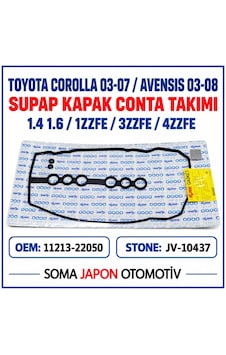 Corolla 03-07/avensis 03-08 1.4/1.6 1zz4fe-3zzfe-4zzfe Supap Kapak Conta Takımı Jv-10437 Corolla 03-07/avensis 03-08 1.4/1.6 1zz4fe-3zzfe-4zzfe Supap Kapak Conta Takımı Jv-10437