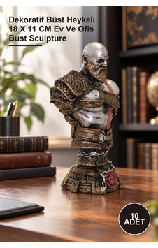 10 Adet Kratos 2 Büst Model 136 Dekoratif Büst Heykeli 18 X 11 Cm Ev Ve Ofis Bust Sculpture 1 10 Adet Kratos 2 Büst Model 136 Dekoratif Büst Heykeli 18 X 11 Cm Ev Ve Ofis Bust Sculpture 1