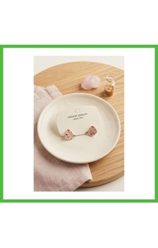 Vaveni Pirinç Gold Renk Pembe Stiç Model Çocuk Küpe Arz Vaveni Pirinç Gold Renk Pembe Stiç Model Çocuk Küpe Arz