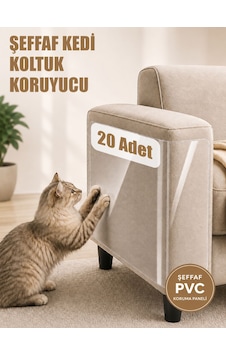 Kedi Koltuk Tırmalama Koruyucu Şeffaf Yapışkanlı Mobilya Tırmalama Önleyici Bandı 20x50 Cm 20 Adet Kedi Koltuk Tırmalama Koruyucu Şeffaf Yapışkanlı Mobilya Tırmalama Önleyici Bandı 20x50 Cm 20 Adet