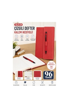 Kaliteli Kapaklı Lastikli Not Defteri A5 15x20cm 1 Adet Lizz Sf3kl Sert Kapak Ciltli 96 Yaprak Çizgili Tükenmez Kalem Kırmızı Kaliteli Kapaklı Lastikli Not Defteri A5 15x20cm 1 Adet Lizz Sf3kl Sert Kapak Ciltli 96 Yaprak Çizgili Tükenmez Kalem Kırmızı