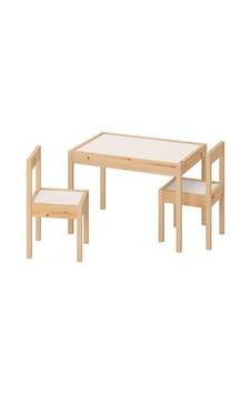 Ikea Latt Çocuk Masası, 2 Sandalyeli, Küçük Odalar Veya Yatak Odaları İçin Beyaz/çam Çok Renkli Ikea Latt Çocuk Masası, 2 Sandalyeli, Küçük Odalar Veya Yatak Odaları İçin Beyaz/çam Çok Renkli
