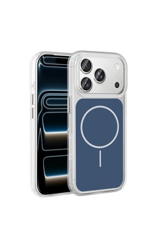 iPhone Uyumlu 17 Pro Kılıf Metal Buton Tasarımlı İkonik Sert Silikon Kapak Mavi iPhone Uyumlu 17 Pro Kılıf Metal Buton Tasarımlı İkonik Sert Silikon Kapak Mavi