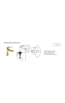 Kale Tandem Lavabo Bataryası H12 Gold Kale Tandem Lavabo Bataryası H12 Gold