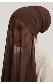 Sonbaharmoda Hazır Pratik Boru Boneli Şifon Şal Siyah Şık, Rahat Ve Kullanışlı Tek Parça Tasarım Kahverengi Sonbaharmoda Hazır Pratik Boru Boneli Şifon Şal Siyah Şık, Rahat Ve Kullanışlı Tek Parça Tasarım Kahverengi