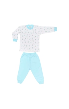 Sebi Bebe Bisikletli Bebek Pijama Takımı 2218 Turkuaz Sebi Bebe Bisikletli Bebek Pijama Takımı 2218 Turkuaz