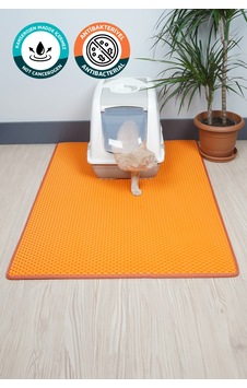 75x110 Cm Hücreli Kedi Kumu Paspası Kedi Matı Kedi Tuvalet Önü Paspası Turuncu 75x110 Cm Hücreli Kedi Kumu Paspası Kedi Matı Kedi Tuvalet Önü Paspası Turuncu
