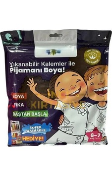 Mey İthalat Kalem Hediyeli Boyanabilir Pijama 6-7 Yaş Çok Renkli Mey İthalat Kalem Hediyeli Boyanabilir Pijama 6-7 Yaş Çok Renkli