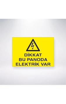 Dikkat Bu Panoda Elektrik Var Sticker 20x28 Cm Dikkat Bu Panoda Elektrik Var Sticker 20x28 Cm