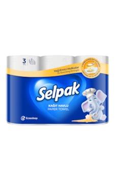Selpak Yağ Emici Havlu 3 Rulo Selpak Yağ Emici Havlu 3 Rulo