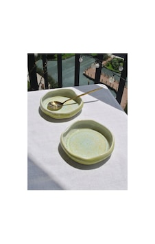 2 Adet Yeşil Porselen Kıvrımlı Mini Fırın Kabı 14 Cm Küçük Boy Sunum Tabak Meze Salata Tabağı Asimetrik 2 Adet Yeşil Porselen Kıvrımlı Mini Fırın Kabı 14 Cm Küçük Boy Sunum Tabak Meze Salata Tabağı Asimetrik