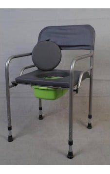 Bayteks Hasta Tuvalet Banyo Sandalyesi Katlanabilir Sürgülü Deri Bayteks Hasta Tuvalet Banyo Sandalyesi Katlanabilir Sürgülü Deri