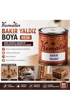 Kemalin Bakır Yaldız Boya 85 Gr Avize Karyola Çerçeve Ve Dekorasyon Boyası Mini Kutu Kemalin Bakır Yaldız Boya 85 Gr Avize Karyola Çerçeve Ve Dekorasyon Boyası Mini Kutu