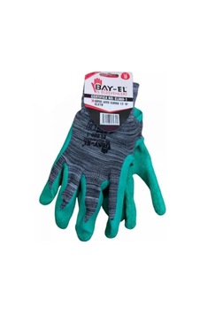 Bay-el Yeşil-gri Süper Latex Eldiven No: 9
