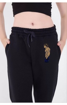 Lastikli Üç İplik Baskılı Eşofman Pantolon - Lacivert 001 Lastikli Üç İplik Baskılı Eşofman Pantolon - Lacivert 001