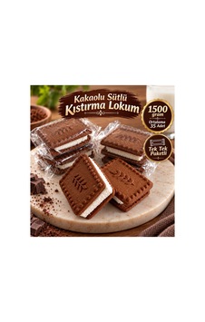 Kakaolu Bisküvili Ve Sütlü Lokumlu Kıstırma Lokum 1500 Gr Kakaolu Bisküvili Ve Sütlü Lokumlu Kıstırma Lokum 1500 Gr