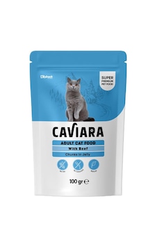 Caviara Pouch Sos İçinde Et Parçacıklı Dana Etli Yetişkin Kedi Konservesi 100 Gr Caviara Pouch Sos İçinde Et Parçacıklı Dana Etli Yetişkin Kedi Konservesi 100 Gr