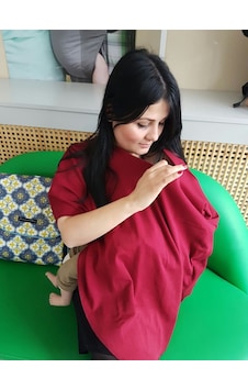 Çok Amaçlı Emzirme Örtüsü-Bordo