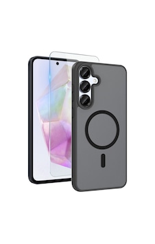 Teleplus Samsung Uyumlu Galaxy S25 Kılıf Babet Translucent Mat Msafe Şarj Özellikli Kapak + Ekran Koruyucu Siyah Teleplus Samsung Uyumlu Galaxy S25 Kılıf Babet Translucent Mat Msafe Şarj Özellikli Kapak + Ekran Koruyucu Siyah