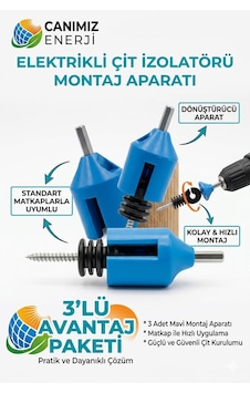 Elektrikli Çit İzolatör Sıkma Ve Sökme Aparatı Matkap Uyumlu Uç 3'lü Elektrikli Çit İzolatör Sıkma Ve Sökme Aparatı Matkap Uyumlu Uç 3'lü