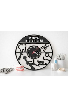 Diş Kliniği Ve Hekimleri İçin Yeni Tasarım Modern Duvar Saati Şık Ve Kalite Bir Arada No:a116 Siyah