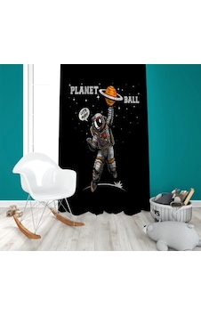 Dijital Baskı Basket Astronot Çocuk Oda Tek Kanat Fon Perde Dijital Baskı Basket Astronot Çocuk Oda Tek Kanat Fon Perde