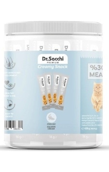 Dr. Sacchi Creamy Sıvı Somonlu Kısırlaştırılmış Kedi Ödülü 30 Adet Dr. Sacchi Creamy Sıvı Somonlu Kısırlaştırılmış Kedi Ödülü 30 Adet