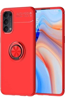 Oppo Reno 4 Lite Kılıf Zore Ravel Silikon Kapak Kırmızı Oppo Reno 4 Lite Kılıf Zore Ravel Silikon Kapak Kırmızı