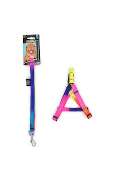 Doglife Gökkuşağı Orta Irk Göğüs ve Uzatma Şerit Tasma Seti 40 - 55 CM Çok Renkli Doglife Gökkuşağı Orta Irk Göğüs ve Uzatma Şerit Tasma Seti 40 - 55 CM Çok Renkli