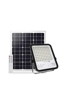 Ack - 150w Solar Led Projektör Led Solar Foodlight 1650lmn 6500k Beyaz Işık Ip65 At65-19432