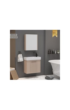 Berlin 60 Cm Kapuçino Banyo Dolabı Bej Berlin 60 Cm Kapuçino Banyo Dolabı Bej