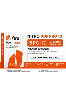 Nitro Pdf Pro 10 - 5 Pc Lifetime/ömür Boyu Abonelik Kodu